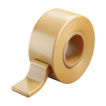 exemplary vintage Roll of masking tape, beige, dispenser included, studio lighting, product shot, isolateon transparent background,high-resolution product photography expertly shot png