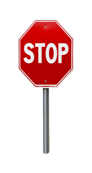 Realistic Red Stop Sign Icon for Road Safety or Traffic Design png
