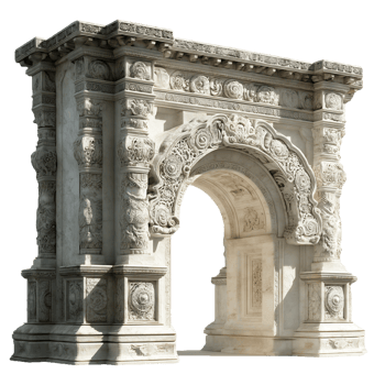 Ancient Carved Marble Arch Design png