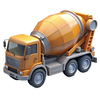 gorgeous gothic Cement mixer truck, rotating drum, detailechassis, matte finish, soft lighting, side view, isolateon transparent background,high-resolution product photography crisp png