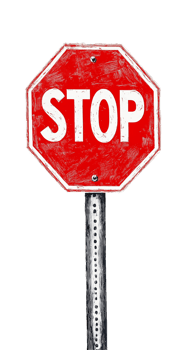 Vintage Weathered Stop Sign on Post png