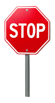 Clear Red Stop Sign on Metal Pole png