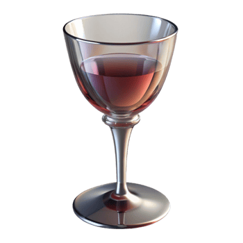 notable industrial Wine glass, clear crystal, elegant stem, studio lighting, isolateon transparent background,high-resolution product photography museum quality png