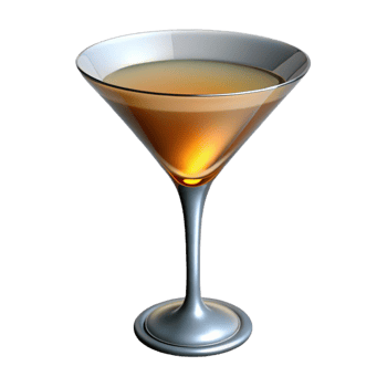romantic dazzling Martini glass, classic shape, clear glass, dramatic lighting, side view, isolateon transparent background,high-resolution product photography gallery standard png