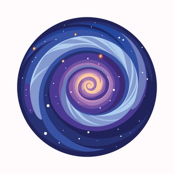 spiral galaxy illustration abstract background with blue spiral new 2025 trendy vector