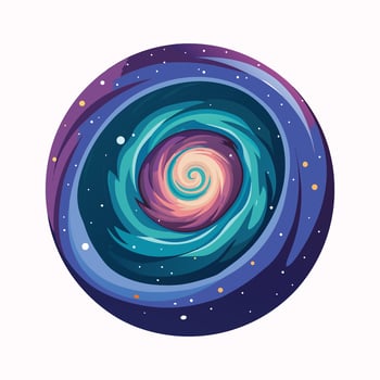 spiral galaxy illustration abstract background with blue spiral new 2025 trendy unique vector