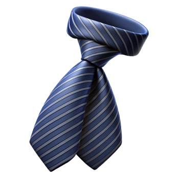 bolcaptivating A men's tie, navy blue with subtle stripes, silk fabric, knotted, soft lighting, photorealistic, isolateon transparent background,high-resolution product photography 4K png