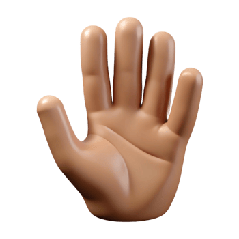 notable elegant Clay sculptelogo of a human hand, realistic details, matte finish, studio lighting, product shot, with transparent background,high-resolution product photography authentic png
