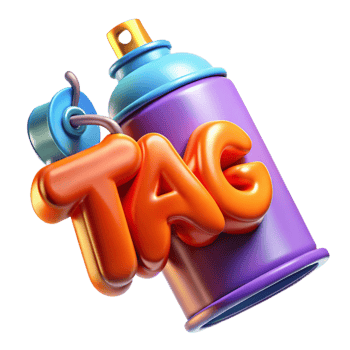 spectacular tropical Spray paintelogo of a graffiti tag, texturesurface, vibrant colors, studio lighting, product shot, with transparent background,high-resolution product photography refined png