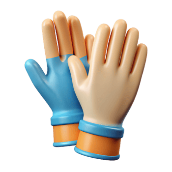 hypnotic coveteMedical gloves with texturelatex, powder-free, rollecuff, studio lighting, front view, render, isolateon transparent background,high-resolution product photography png