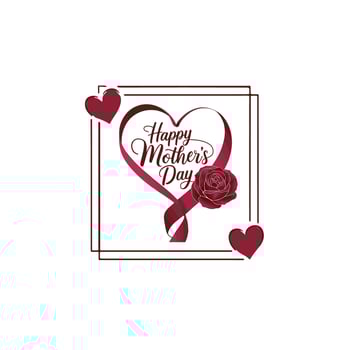 Warm and Elegant Mother's Day Typography with Heart vector