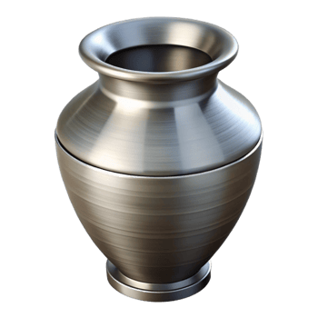 extraordinary creative Metal vase, brushesteel finish, modern design, dramatic lighting, detaileillustration, isolateon transparent background,high-resolution product photography professional png