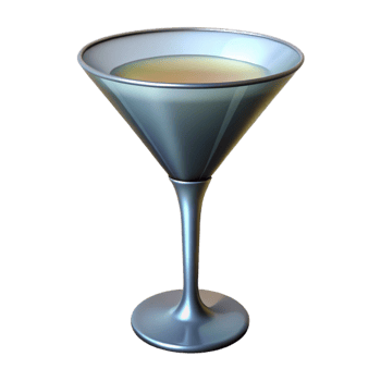 timeless retro Martini glass, conical shape, frostefinish, dramatic lighting, isolateon transparent background,high-resolution product photography precision png