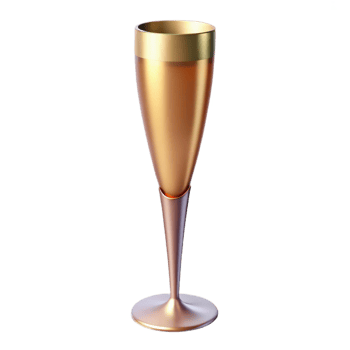 celebratefuturistic Champagne flute, tall anslender, delicate design, studio lighting, side view, isolateon transparent background,high-resolution product photography gallery standard png
