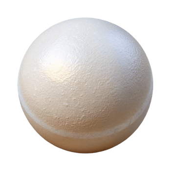 unparalleleavant-garde A single pearl white bath bomb, spherical shape, subtle shimmer, soft lighting, front view, isolateon transparent background,high-resolution product photography high quality png