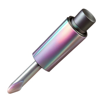 calm serene A tube of shimmering lip gloss, holographic finish, applicator wanvisible, studio lighting, with transparent background,high-resolution product photography masterfully captured png