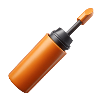 harmonious pristine A tube of bright orange concealer, matte finish, applicator wanvisible, studio lighting, with transparent background,high-resolution product photography handcrafted png