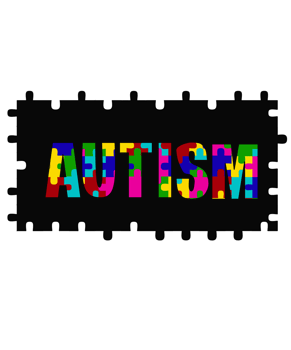 Autism Awareness Puzzle Letter Design png