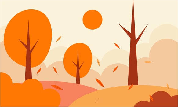 Flat design autumn background vector