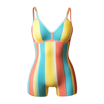 Striped Swimsuit on transparent background png