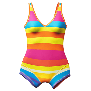 Striped Swimsuit isolated on transparent png