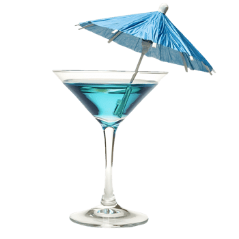 Blue Cocktail with Umbrella png