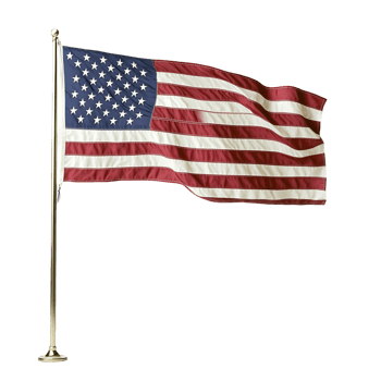 A red and white American flag is waving in the wind png