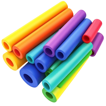 A bunch of colorful tubes stacked on top of each other png