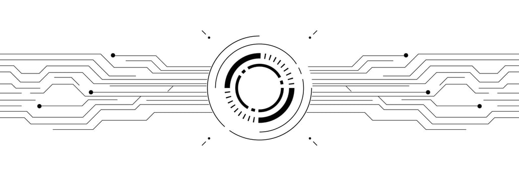 Technology Interface,Abstract Tech Circuit,HUD Element Design vector