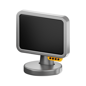 Computer Monitor 3D Object Illustration png
