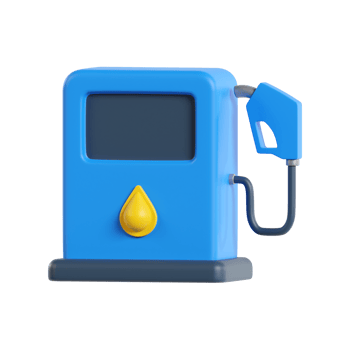 Gas Station 3D Object Illustration png