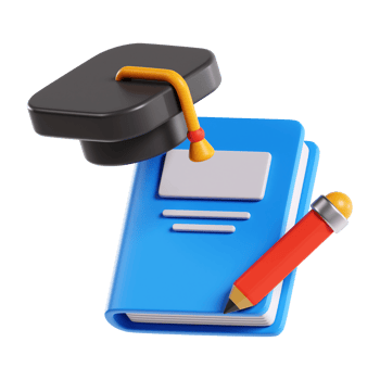 Graduation Book 3D Illustration png