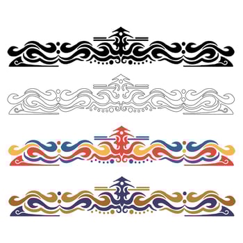 a set of four decorative borders vector