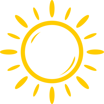 Yellow sun doodle png
