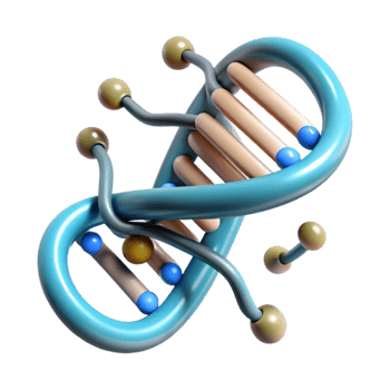 dramatic creative Abstract Dna Strand with Binary Code Isolated original png