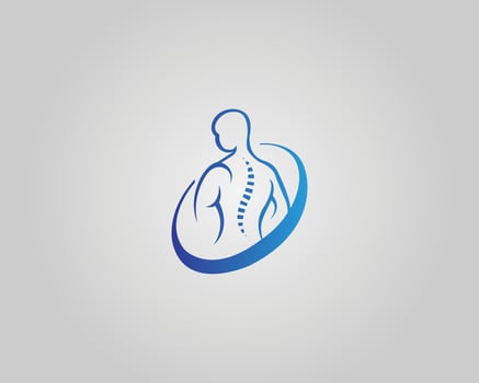 Chiropractic and Spinal Health Logo Design Modern Template. vector