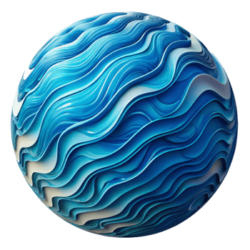 magnificent artistic Abstract Ocean Currents Cutout with White Background png