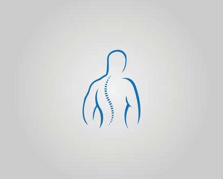 Chiropractic and Spinal Health Logo Design Template. vector