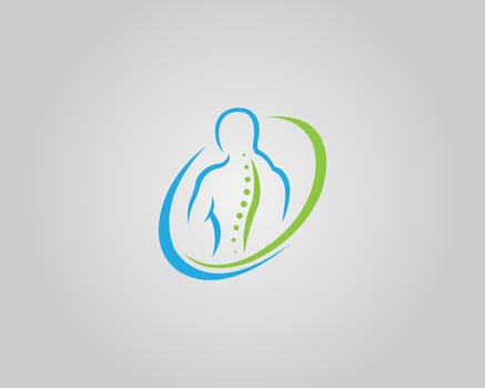 Chiropractic and Spinal Health Logo Modern Template. vector