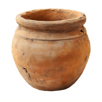 Ancient pottery jar png