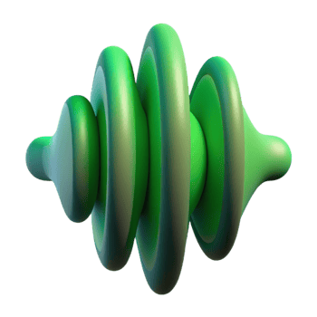 impressive minimalist Abstract Waveform with Green Gradient Cutout Element authentic png