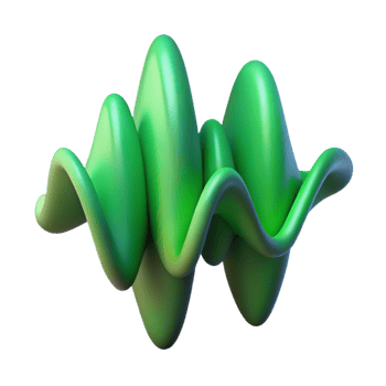 beautiful vintage Abstract Waveform with Green Gradient Cutout Element professional png