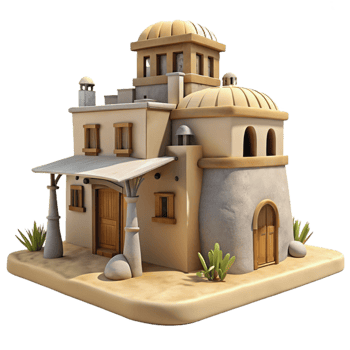 beautiful traditional Aerthys Architecture Sand Dune Home Transparent Background png