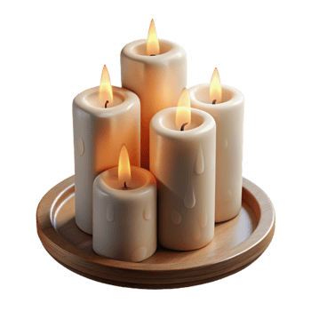 magnificent abstract Altar Candles Cutout Flickering Flame Effect Isolated exclusive png