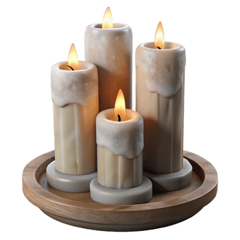 magnificent modern Altar Candles Cutout Flickering Flame Effect Isolated premium png