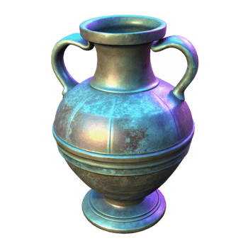 serene artistic Ancient Urn Hologram with Backlighting Cutout original png