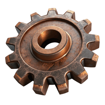 beautiful rustic Antique Clockwork Sprocket Isolated with Vintage Patina original png