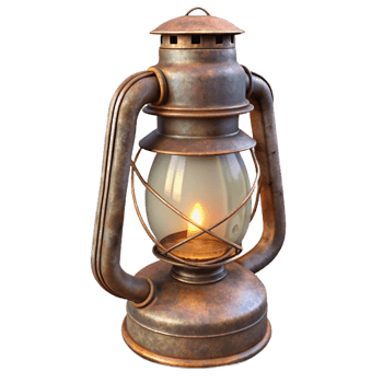 dramatic creative Antique Lantern Isolated with Soft Shadow professional png