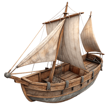 stunning minimalist Antique Sailboat Transparent Background with Detailed Rigging exclusive png