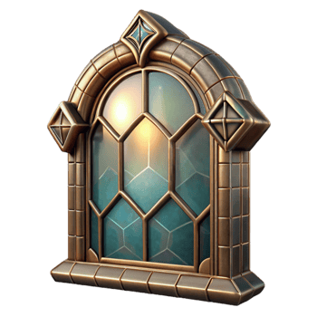 impressive artistic Antique Stained Glass Frame Transparent Background professional png